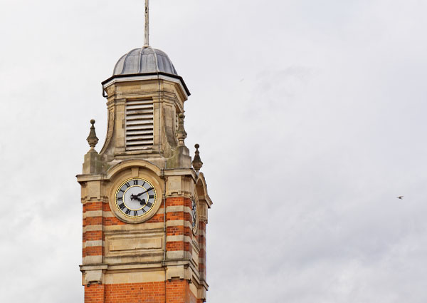 Clock face in Sutton Coldfield