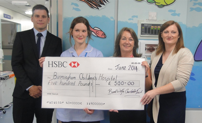 Birmingham Children Hospital Charity Cheque