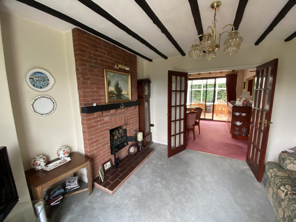 Inside of an old guesthouse reception room